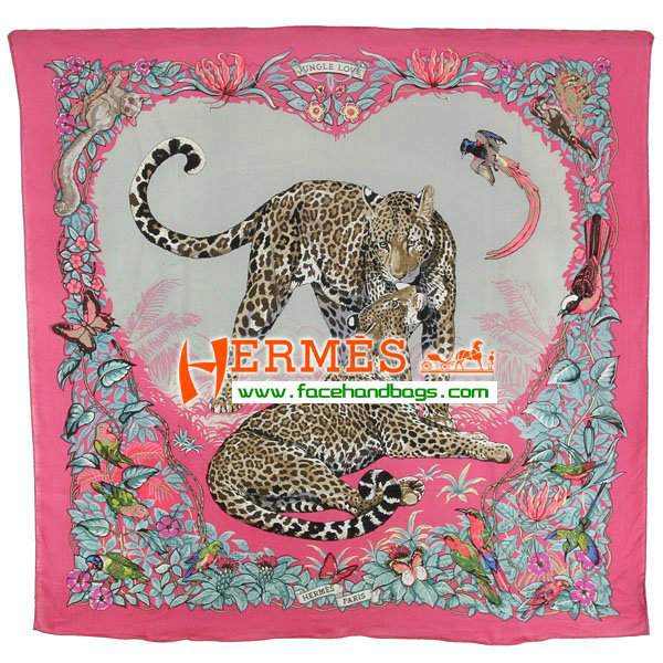 Hermes Cashmere Square Scarf Pink HECASS 140 x 140